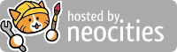 picture of neocities' sign that reads 'hosted by neocities'